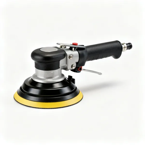 Dual action sander: A pneumatic dual action orbital sander