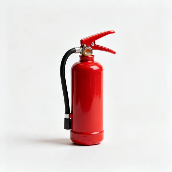 A small red fire extinguisher