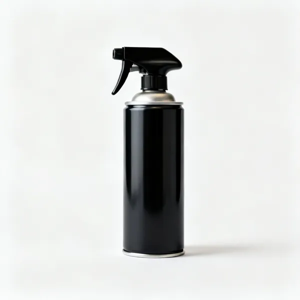 An aerosol can of black guide coat