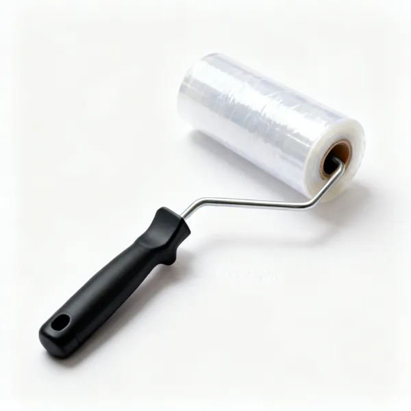 A roll of plastic masking film