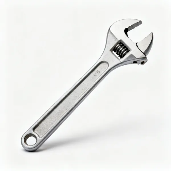 An adjustable spanner with a worm screw