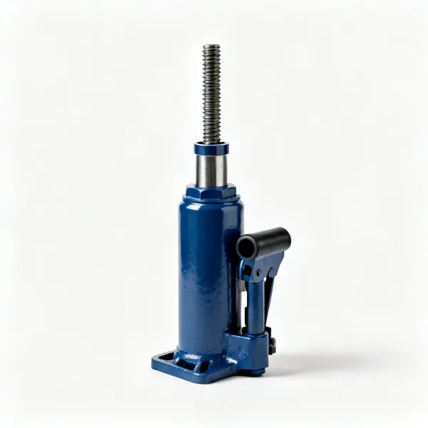 A hydraulic bottle jack with a screw extension