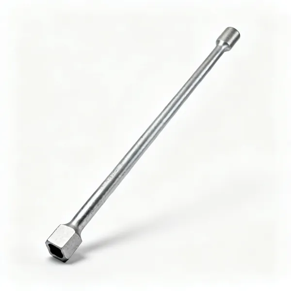A long steel breaker bar with a square drive
