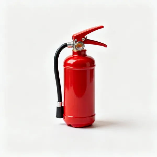 A small red fire extinguisher