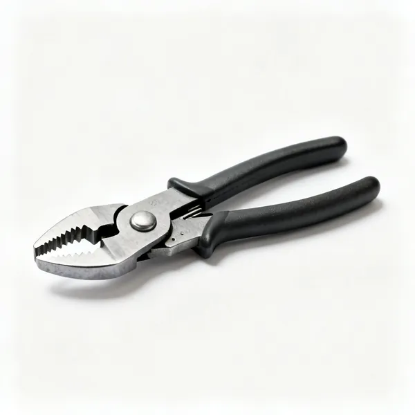 A pair of hose clamp pliers with notched jaws
