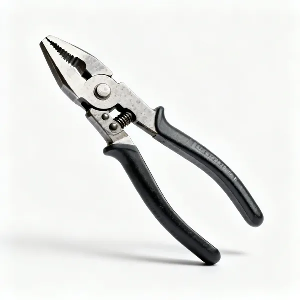 A pair of locking pliers with an adjusting screw