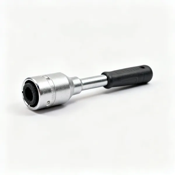 A spark plug socket with a rubber insert
