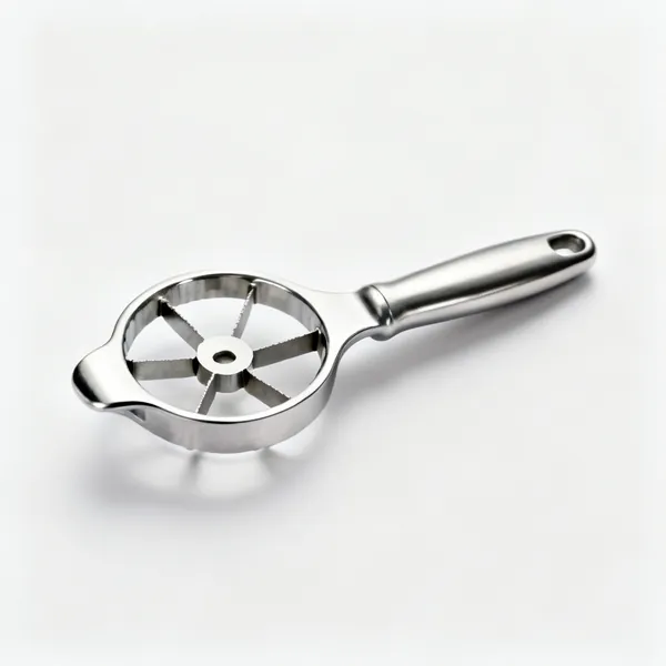 A stainless steel apple corer tool