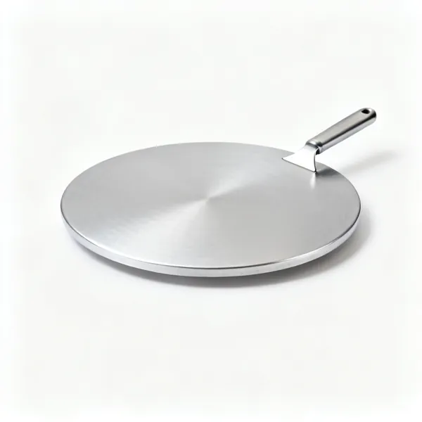 Cake boards: A round silver cake board