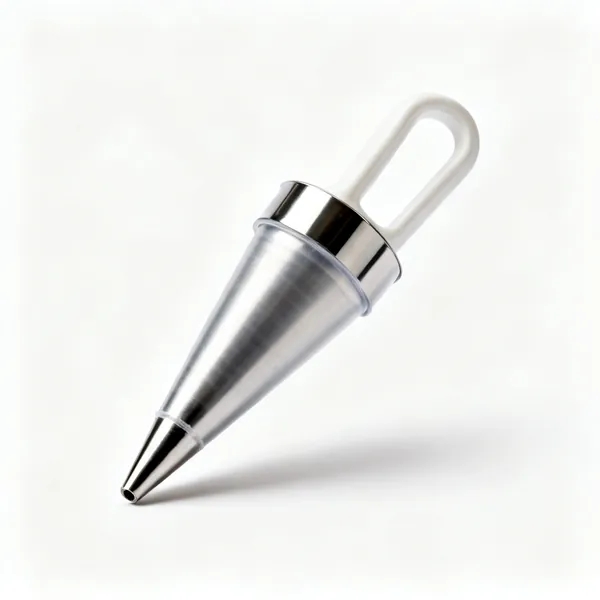 A piping bag nozzle coupler in two parts