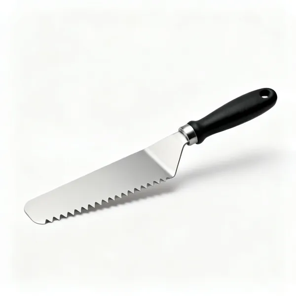 Offset spatula: An offset stepped icing spatula