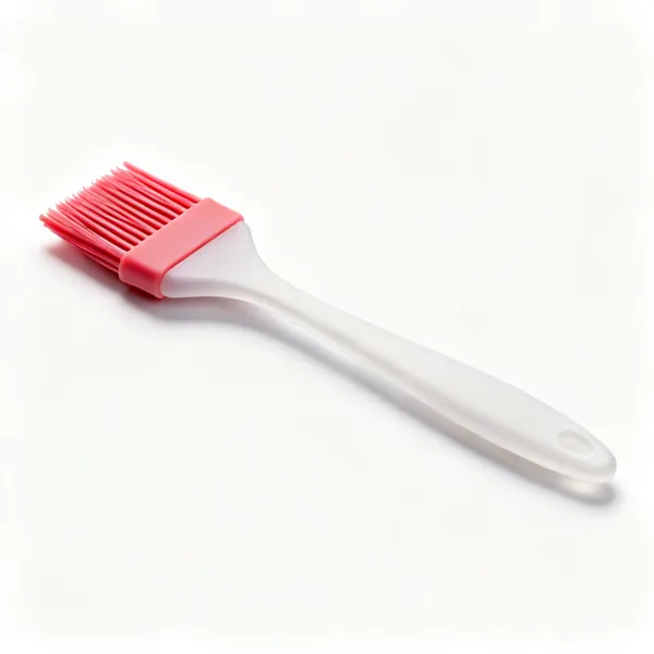 A pastry brush with silicone bristles