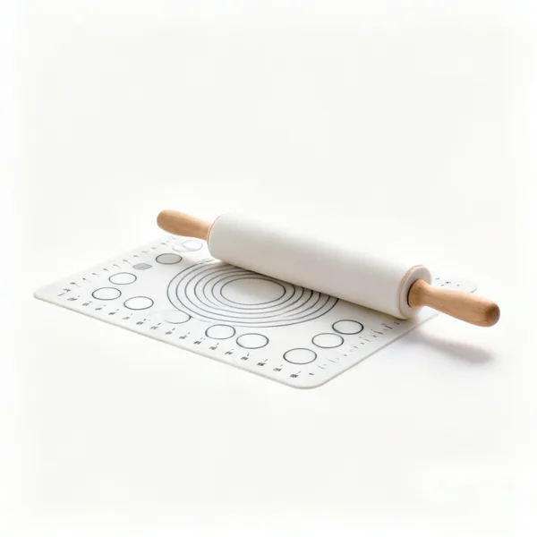 Pastry mat: A silicone pastry rolling mat with measurement circles