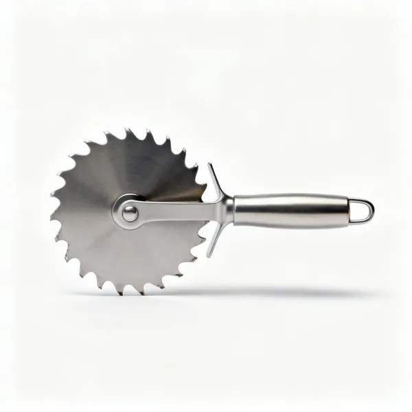 Pastry wheel: A pastry cutting wheel with a fluted blade