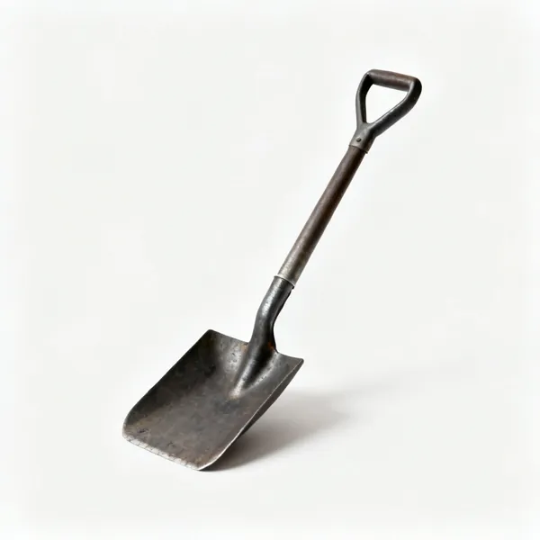 A small coal and coke shovel
