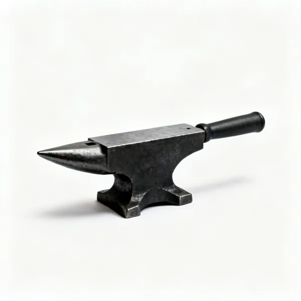 A blacksmith flatter tool with a handle