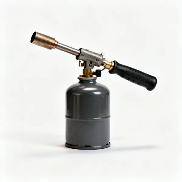 Gas forge: A propane gas blacksmith forge with a burner