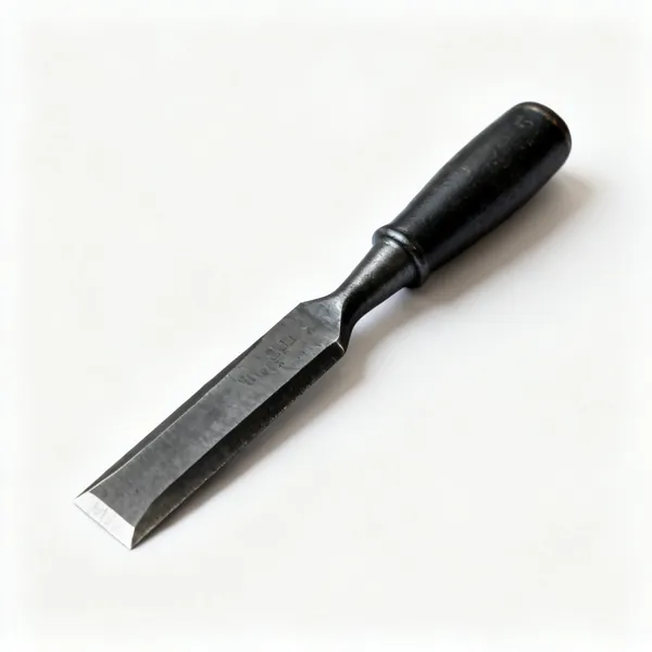 A blacksmith hot cut chisel with a handle