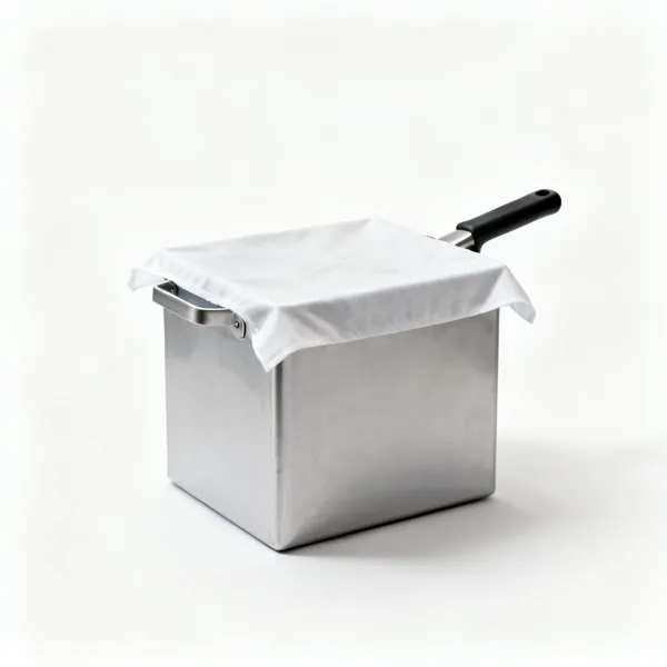 A covered oil quench tank