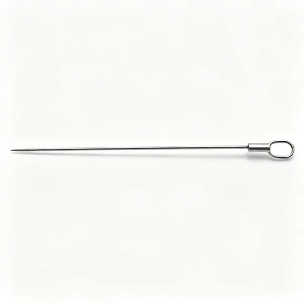 A long steel fire poker