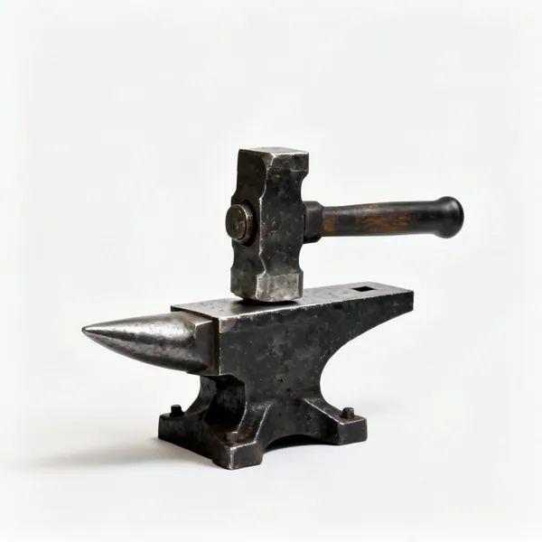 A mechanical blacksmith power hammer