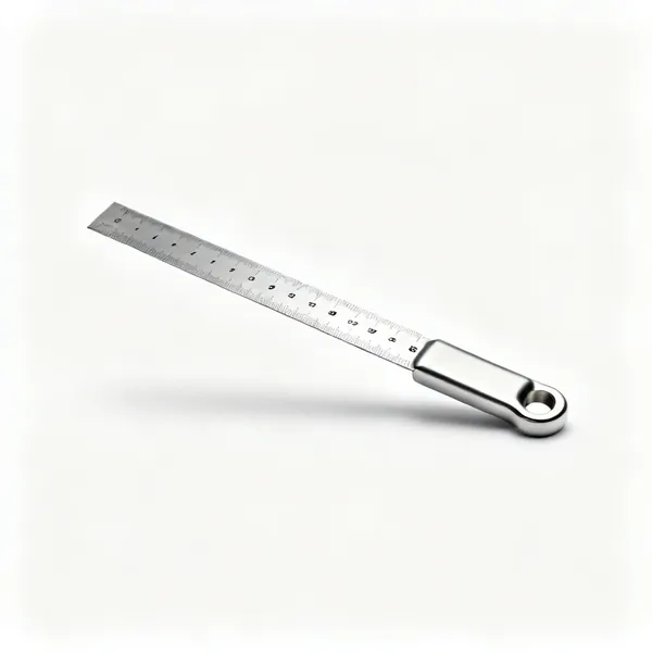 A stainless steel rule