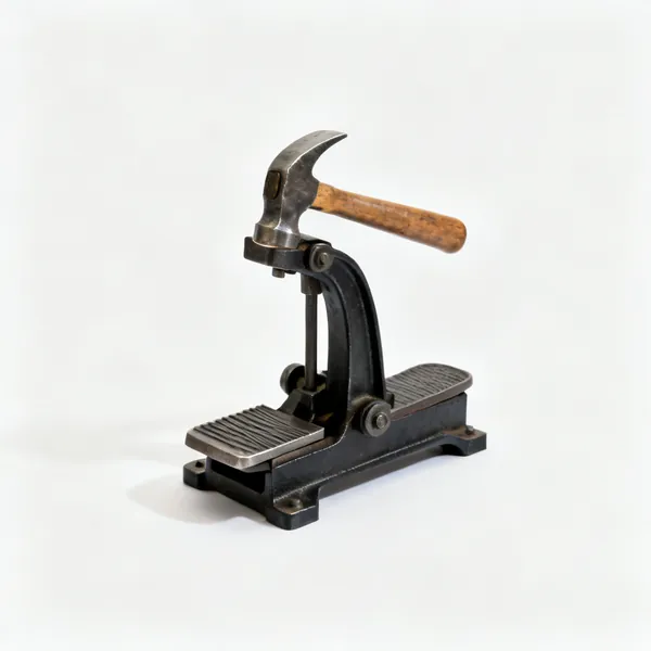 A foot operated treadle hammer