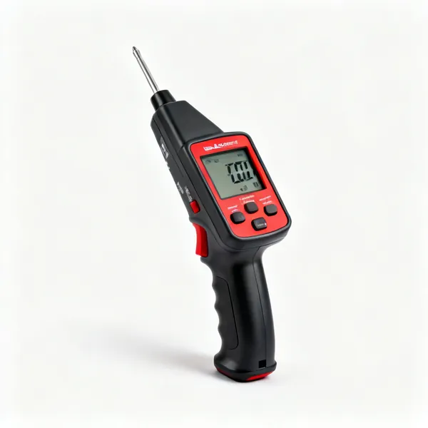 A handheld electronic stud cable and pipe detector with a digital display