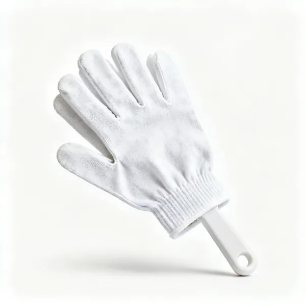 Cotton gloves: A pair of white cotton handling gloves