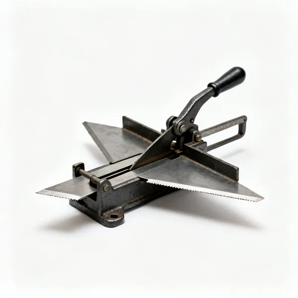 Mitre trimmer: A lever handle and fences