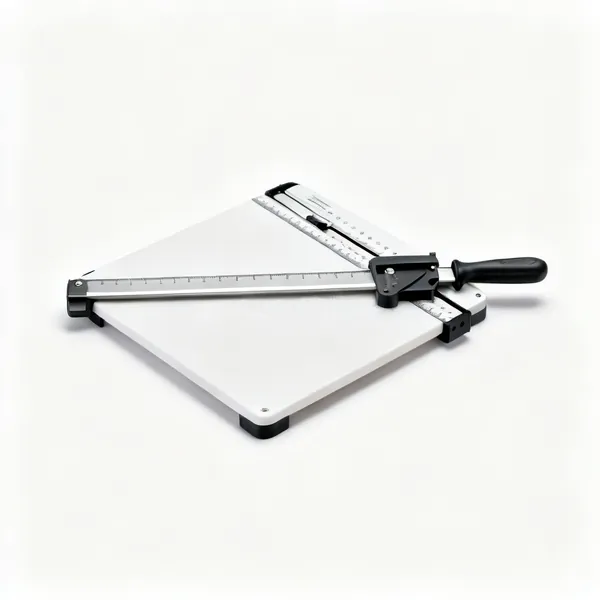 A mount cutter board with a long guide bar, blade holder and measuring scale