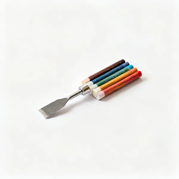 A set of coloured wax filler sticks for wood repair