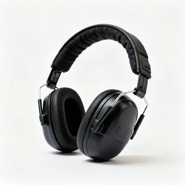 Ear protection: A pair of over ear protective ear defenders with a padded headband