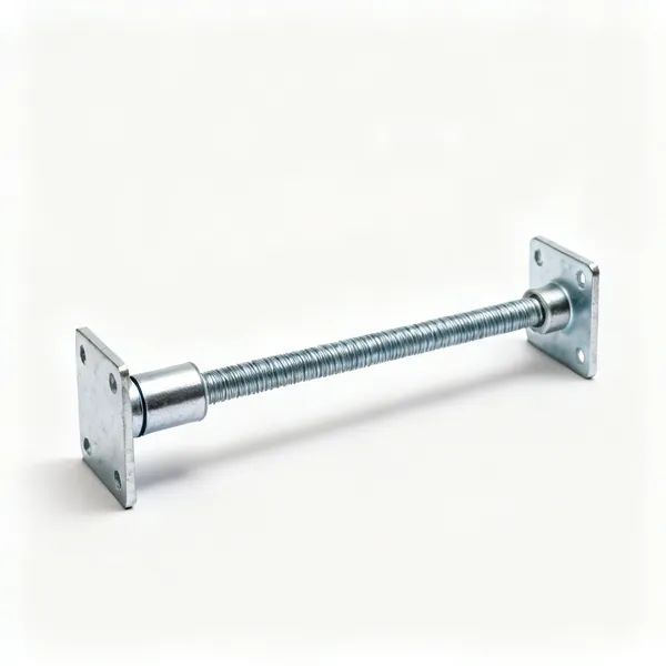 Adjustable braces: An adjustable steel wall bracing prop with a threaded sleeve and end plates