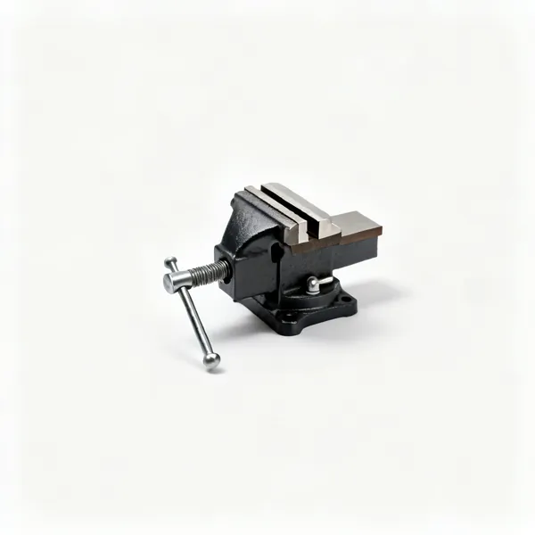 Clamp-on vice: A small clamp on bench vice with a table edge clamp screw and smooth jaws