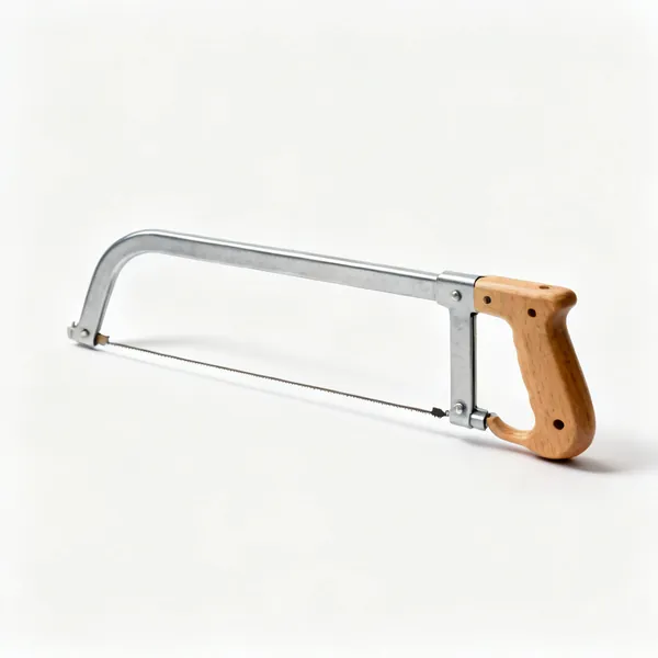 Coping saw: Wooden handle and thin narrow blade