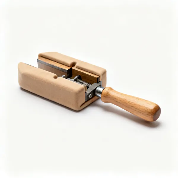 Soft vice jaws: A pair of wooden soft vice jaw covers shaped to fit over vice jaws