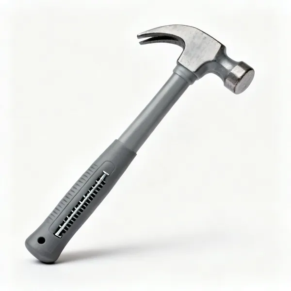 A handful of grey hammer in nail anchor track fixings
