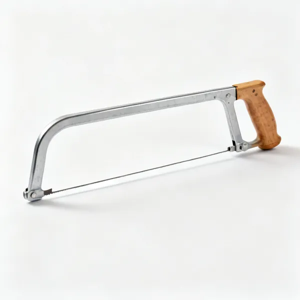 Coping saw: Wooden handle and thin narrow blade