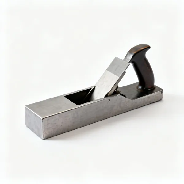 A metal shoulder plane with a narrow rectangular body and a full width blade