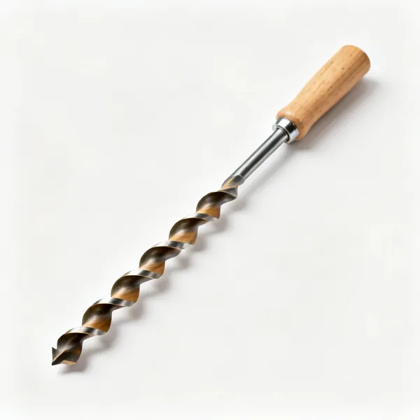A set of long wood auger bits with spiral flutes