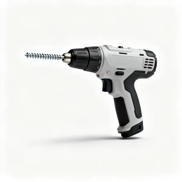 A collated screwdriver attachment with a screw strip magazine