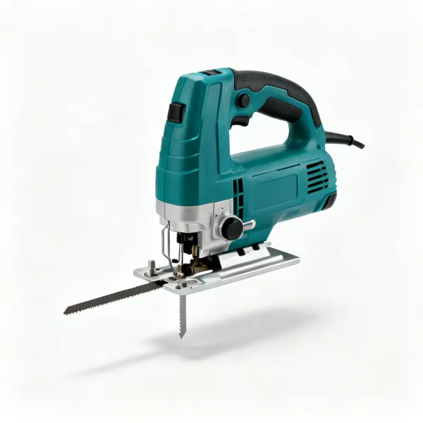 A cordless jigsaw with a narrow blade and base plate