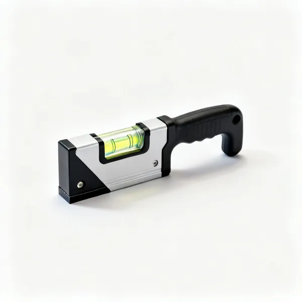 A small torpedo level with a magnetic edge