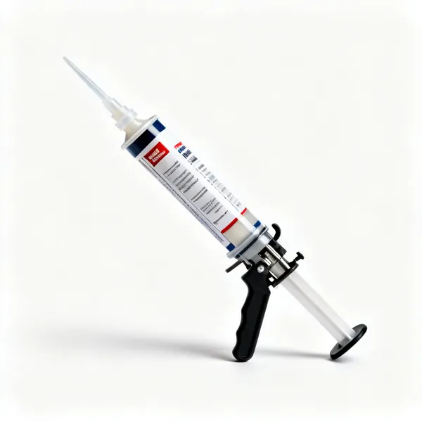 A cartridge of chemical anchor resin with a mixing nozzle