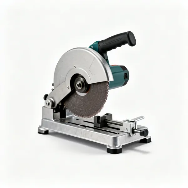 Metal chop saw: A metal cutting chop saw with an abrasive disc and a clamping vice