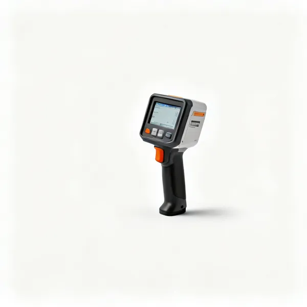 A handheld concrete cover meter rebar scanner with a display