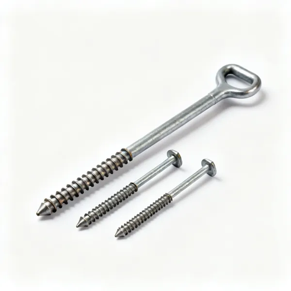 Bending formers: Three steel rebar bending former pins of different diameters