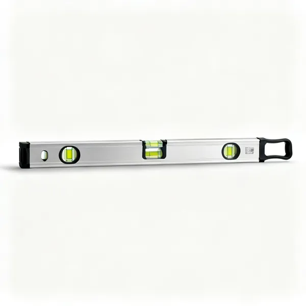 Long spirit level: A long 1800mm aluminium spirit level with three bubble vials