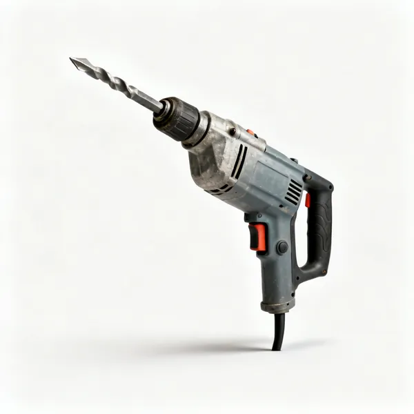 A heavy electric demolition breaker with a chisel